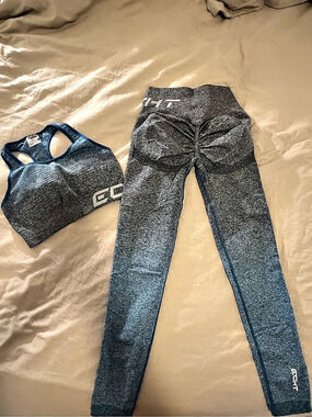 ECHT Arise Ombre Seamless Set Gray & Blue Activewear Set